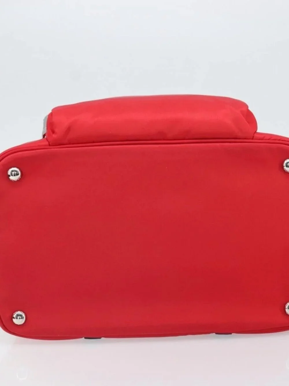 PRADA Pet Bag Pet Carry Nylon 2way Red Silver